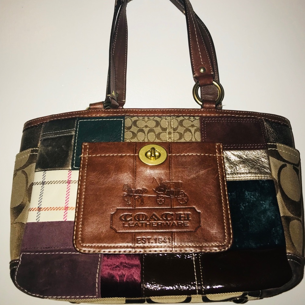Coach multi color vintage purse